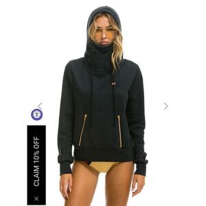 AVIATOR NATION | ninja hoodie in charcoal M